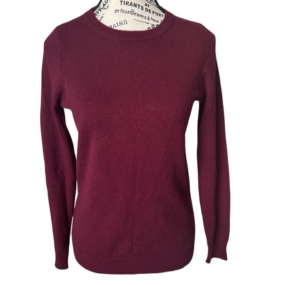 Bloomingdales Burgundy Cashmere Sweater